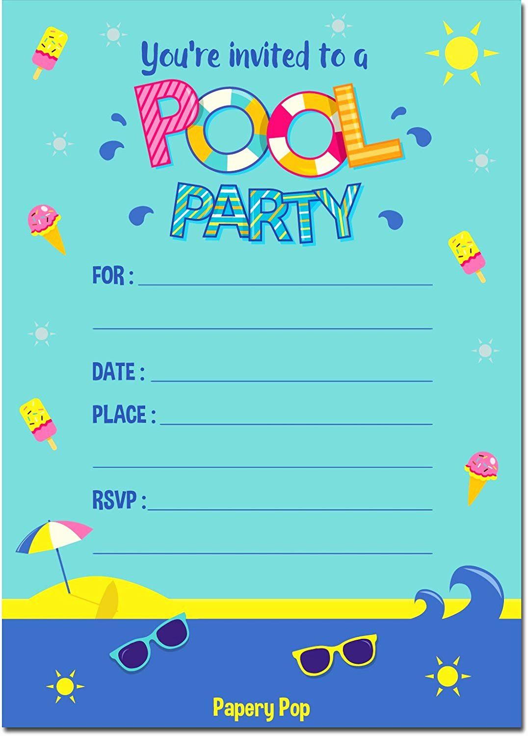 Awesome Pool Party Invitation Template Free Pool Party Invitation Awesome Pool Party Invitation Template Free Pool Party Invitation