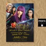Descendants Invitation Disney Descendants 2 Invite Descendants