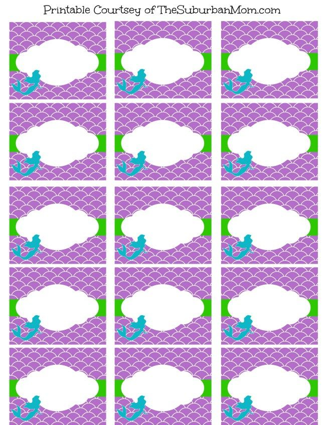 FREE Mermaid Party Printables Mandy s Party Printables Mermaid 