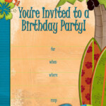 Free Printable Beach Party Luau And BBQ Invitations Templates Beach