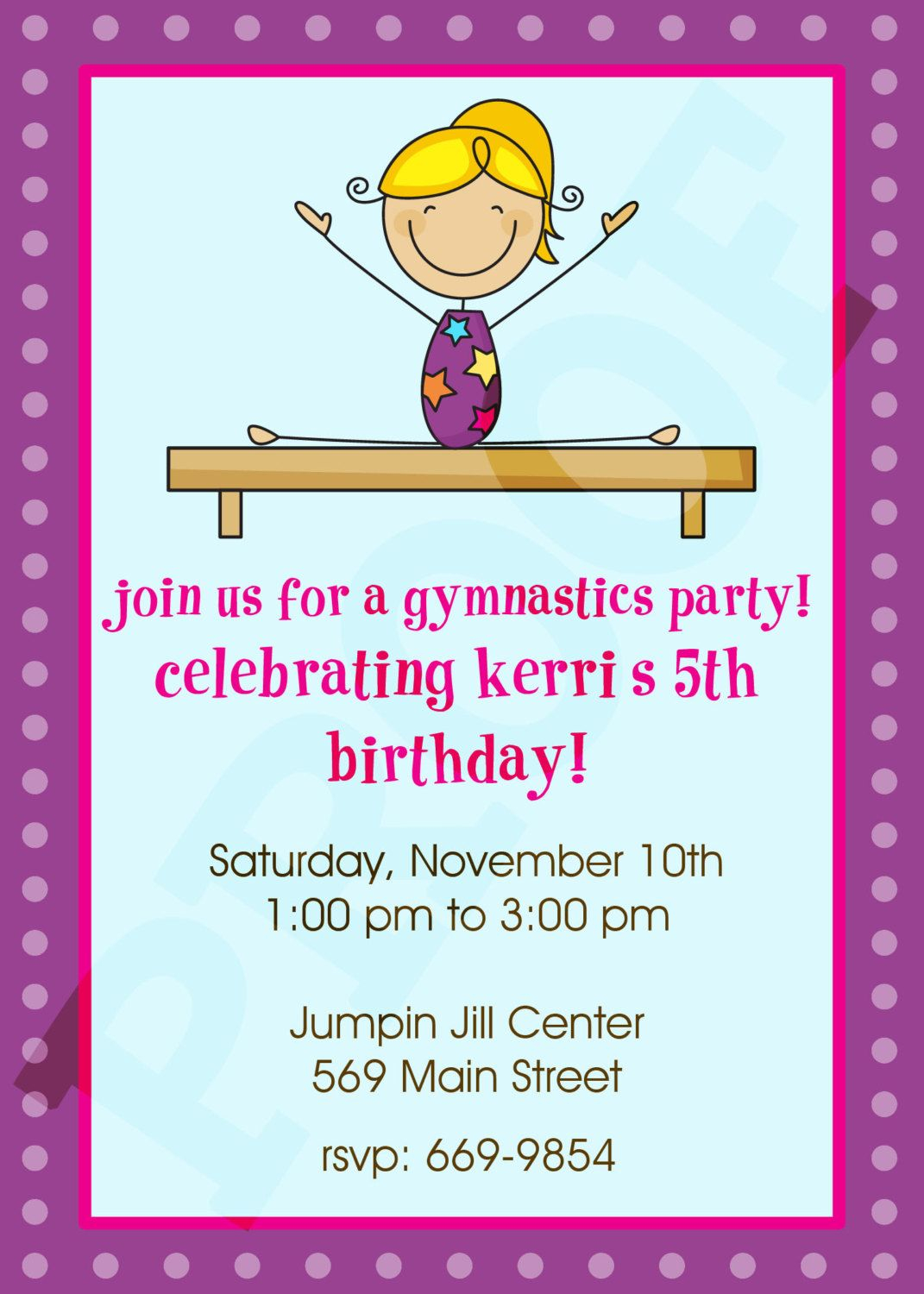 Free Printable Gymnastics Birthday Invitations Updated FRE Free Printable Gymnastics Birthday Invitations Updated FRE