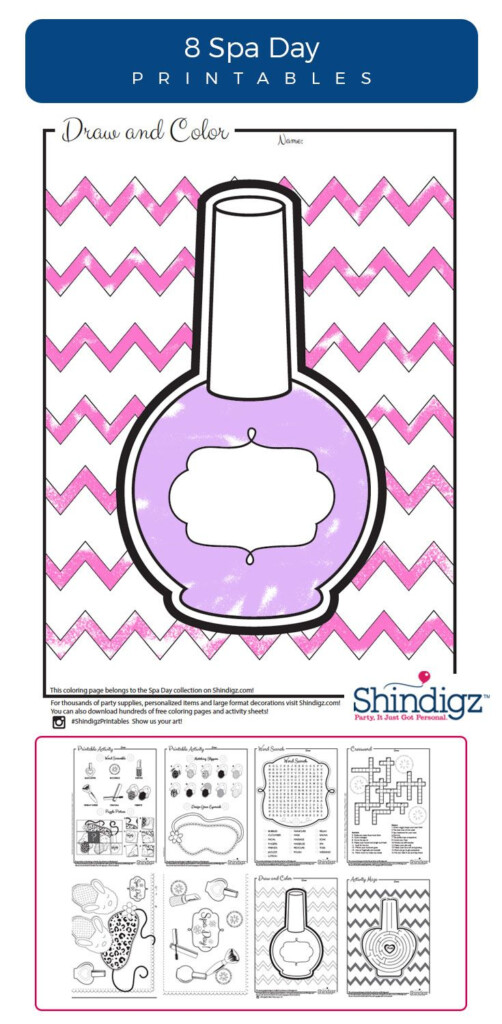 Free Spa Day Printables Coloring Pages Shindigz Spa Day Spa 