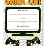 Gaming Party Invitations 10 Invitations 10 Envelopes By POP Parties