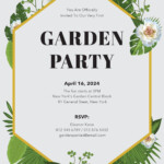 Garden Party Invitations Templates Free Printable Templates