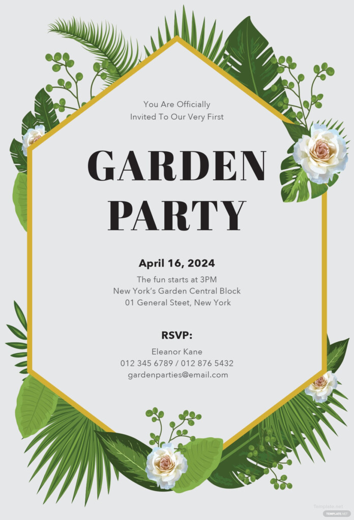 Garden Party Invitations Templates Free Printable Templates