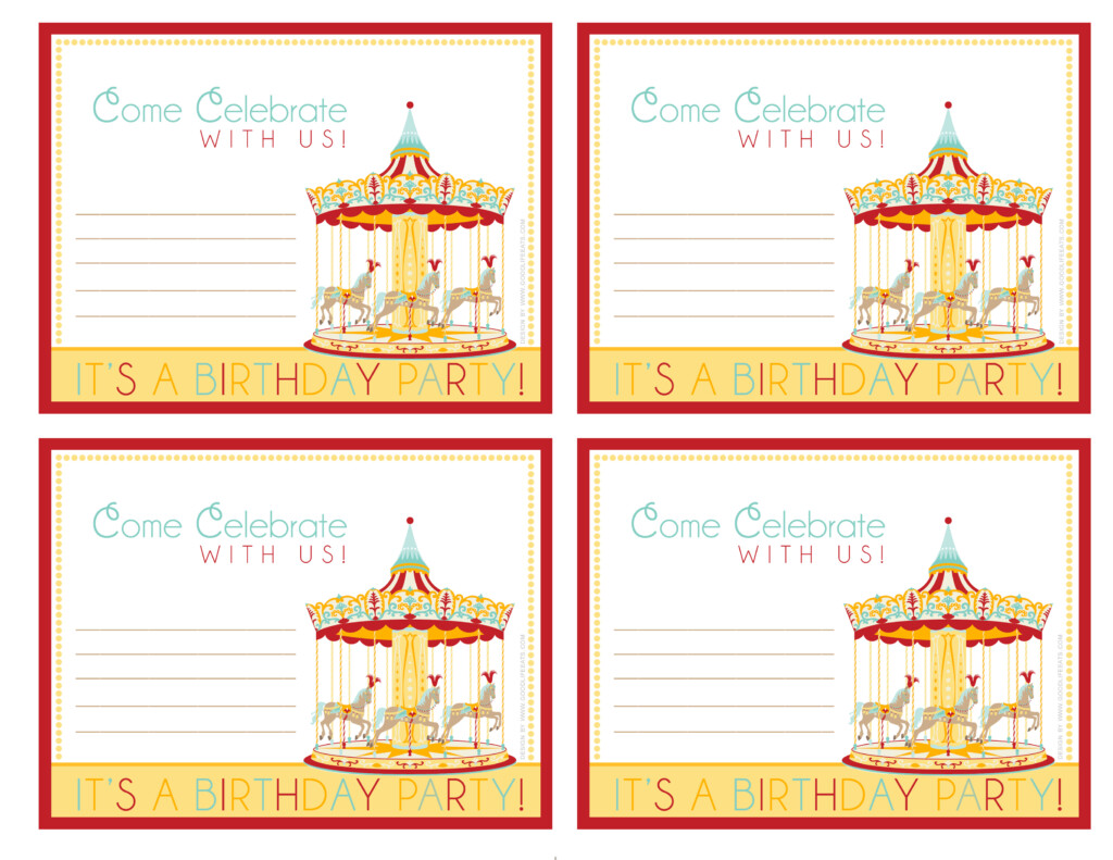How To Host A Carnival Birthday Party Free Printable Invite Good 