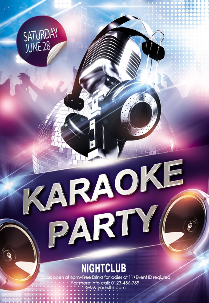 Karaoke Party Flyer Free Download 2036 Karaoke Party Karaoke Party 
