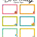 Printable Birthday Name Tags