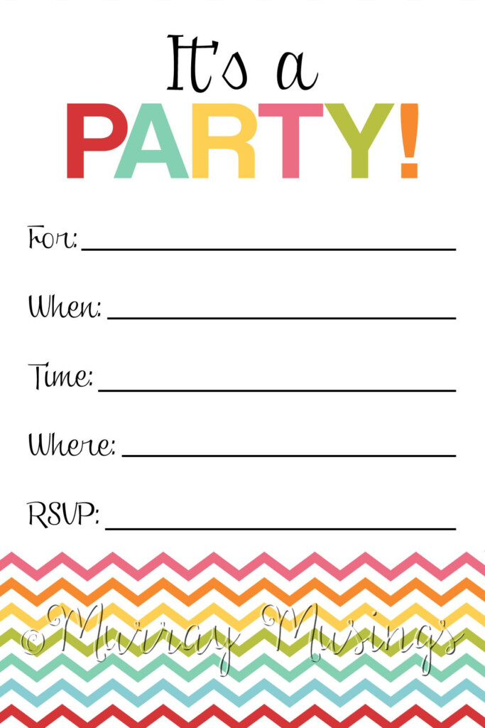 Slashcasual Free Printable Birthday Party Invitations