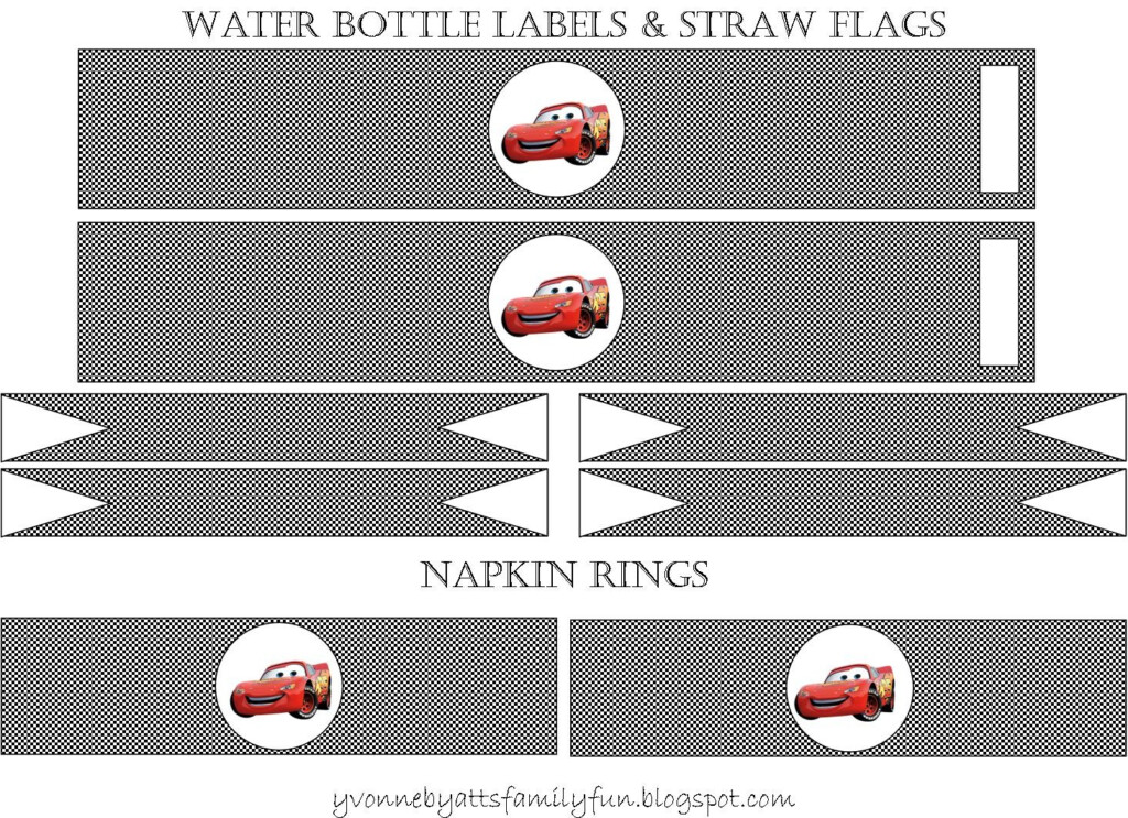 Yvonne Byatt s Family Fun Disney Cars Party Printables
