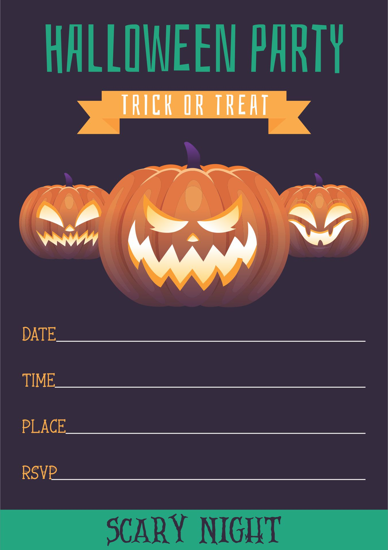 15 Best Free Printable Blank Halloween Invitations Printablee 15 Best Free Printable Blank Halloween Invitations Printablee
