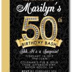 50th Birthday Invitation Card Luxury Diamond 50th Birthday Invitation