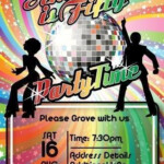 70s Disco Birthday Party Digital Printable Invitation Template