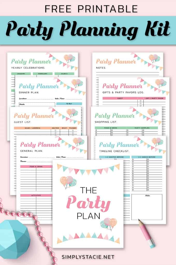 9 Free Party Planning Printables To Keep You Organized Simply Stacie