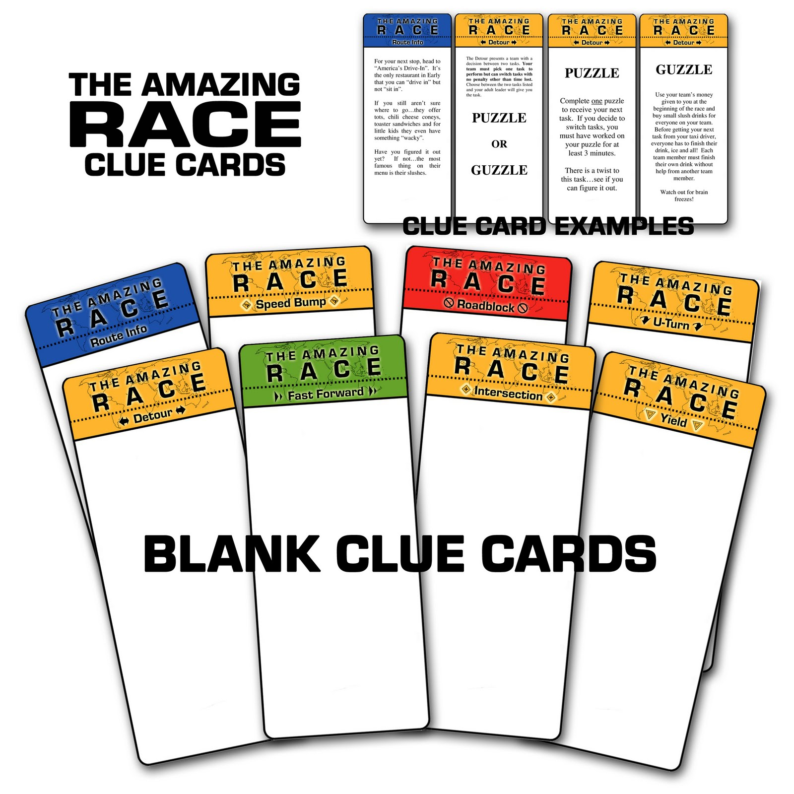 Amazing Race Free Printables Pdf