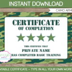 Army Party Printables Invitations Decorations Camo Within Boot