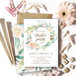 Birthday Invitation Garden Party 5x7 Editable Instant Etsy Birthday