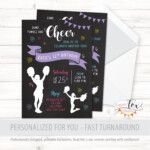 Cheer Birthday Invitation Cheerleader Invitation Cheer Party