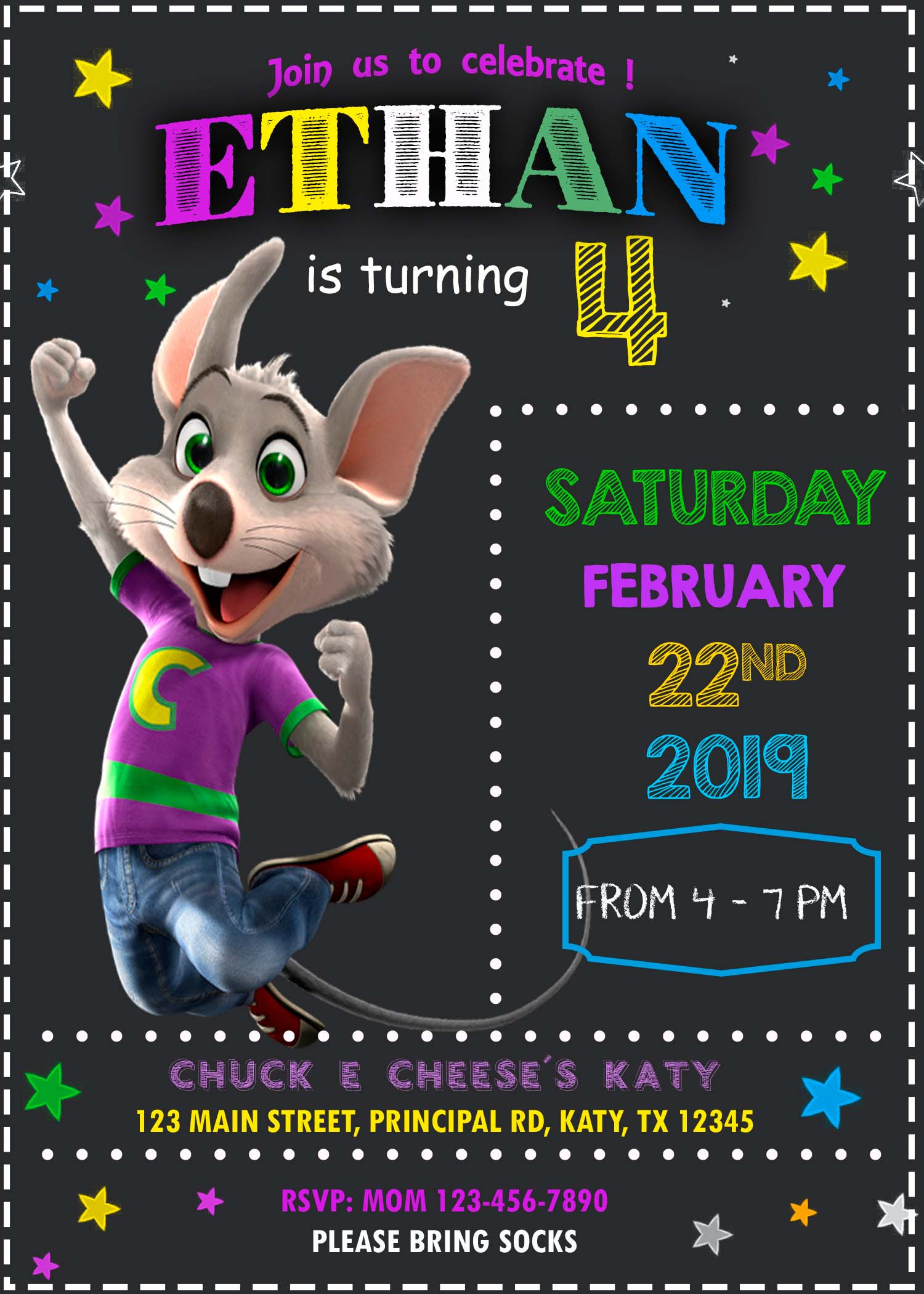 Chuck E Cheese Printable Invitations Chuck E Cheese Printable Invitations
