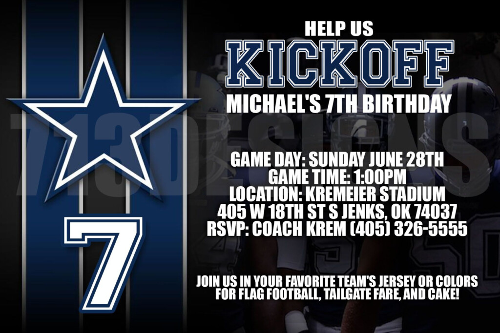 Dallas Cowboys Party Invitations Free Printables Printable Templates