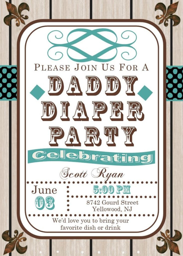 Diaper Party Invitations For Men Diaper Party Invitations Diaper 