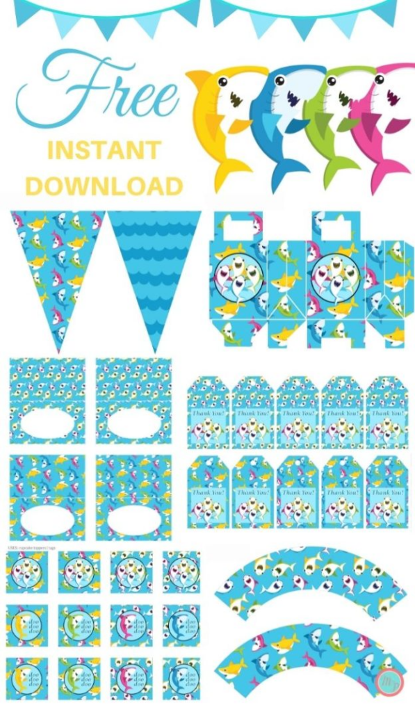 FREE Baby Shark Party Printable Template Magical Printable Hello 