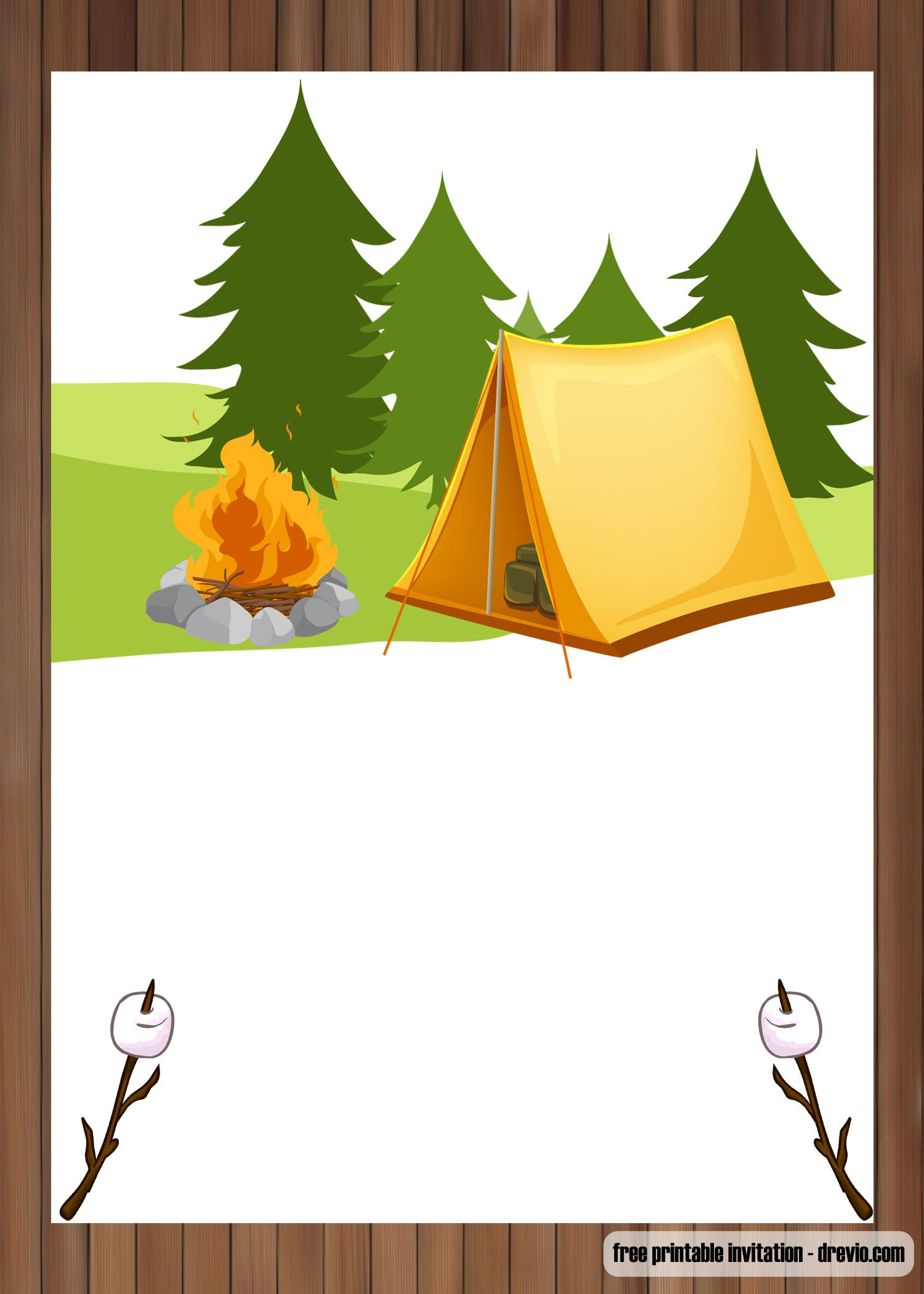 Free Camping Birthday Party Printables Printable Form Templates And