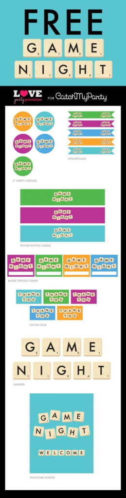 Free Game Night Party Printables CatchMyParty Game Night 