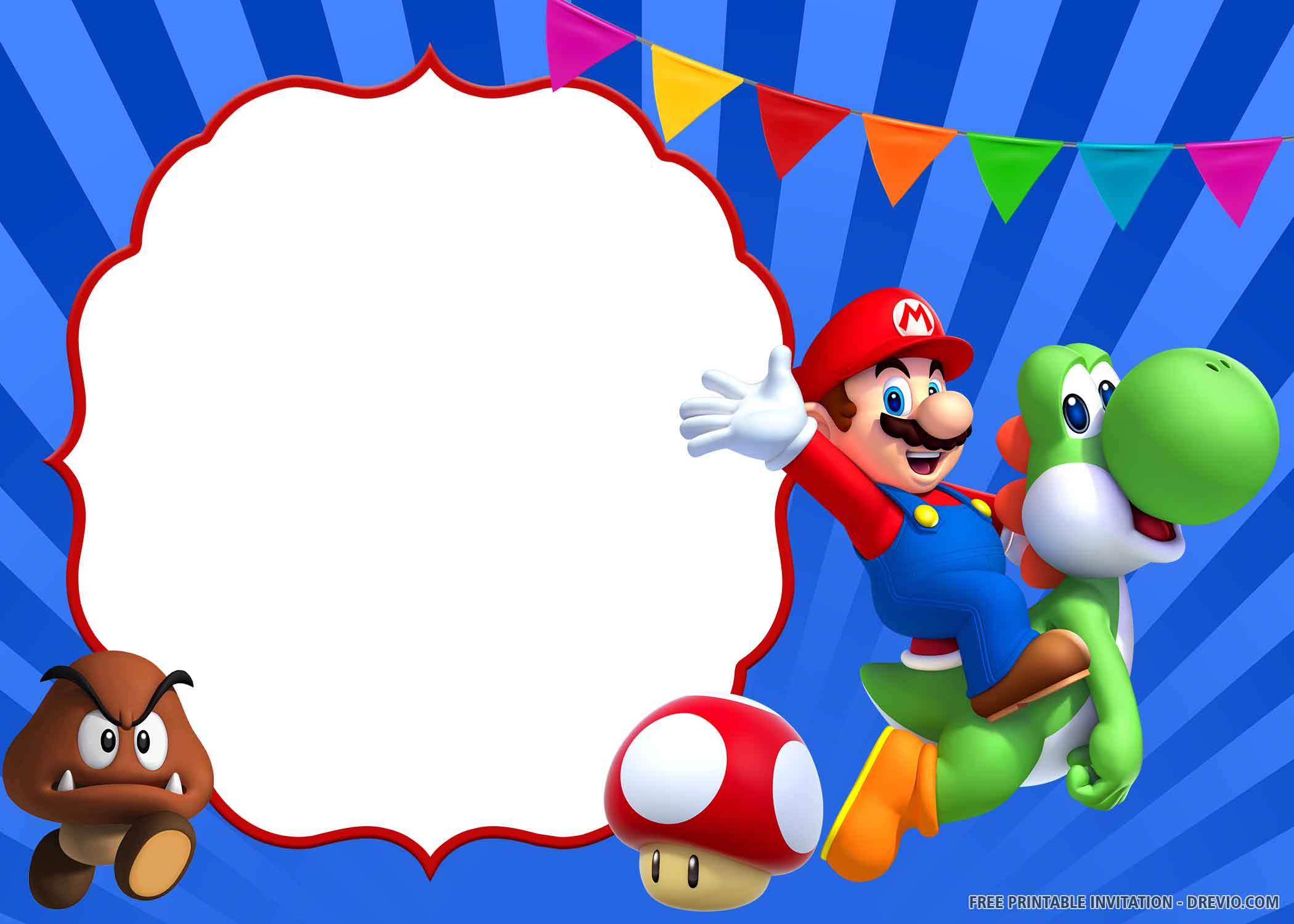 Free Mario Birthday Invitation Template PRINTABLE TEMPLATES Free Mario Birthday Invitation Template PRINTABLE TEMPLATES