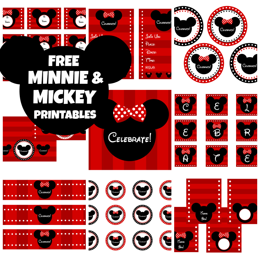 FREE Mickey Minnie Mouse Birthday Party Printables From Printabelle FREE Mickey Minnie Mouse Birthday Party Printables From Printabelle