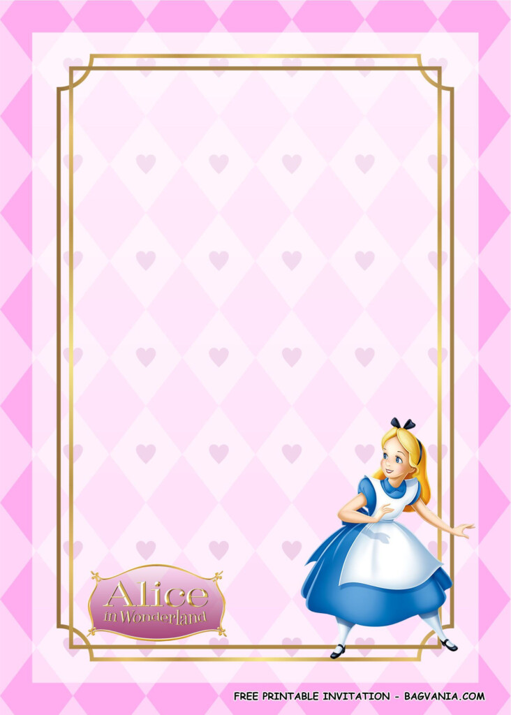 Free Printable Alice In Wonderland Birthday Party Kits Template Alice 