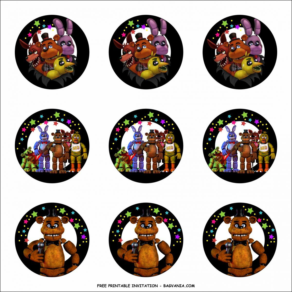 FREE PRINTABLE Five Night At Freddy S Party Kits Template FREE FREE PRINTABLE Five Night At Freddy s Party Kits Template FREE