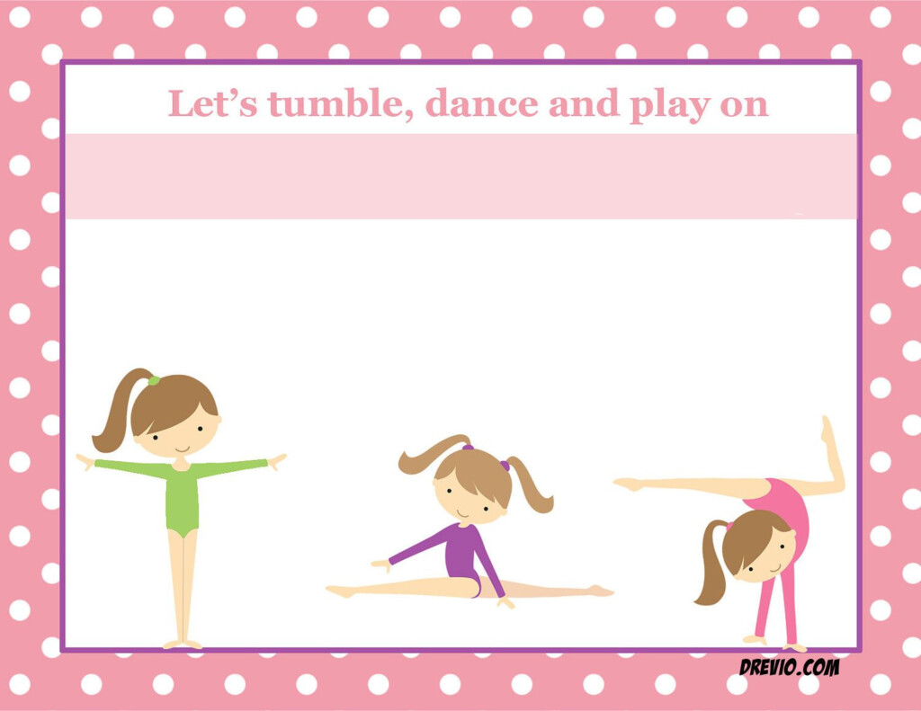 Free Printable Gymnastics Birthday Invitations Updated Gymnastics 