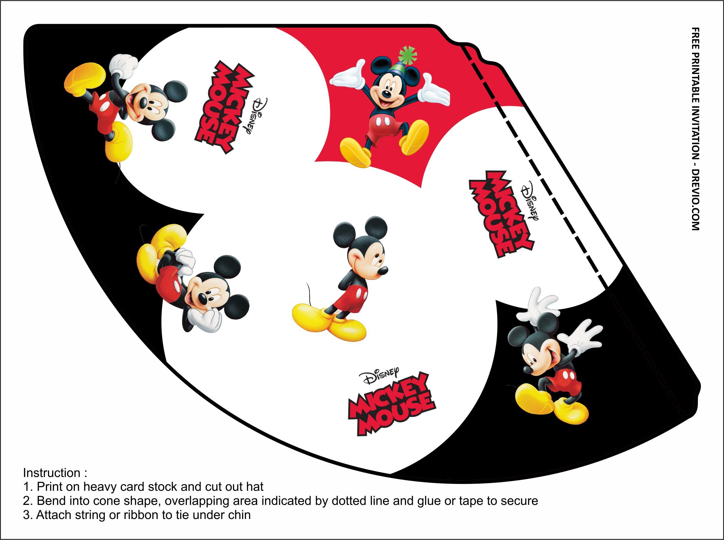 FREE PRINTABLE Mickey Mouse Birthday Party Kits Template Mickey FREE PRINTABLE Mickey Mouse Birthday Party Kits Template Mickey