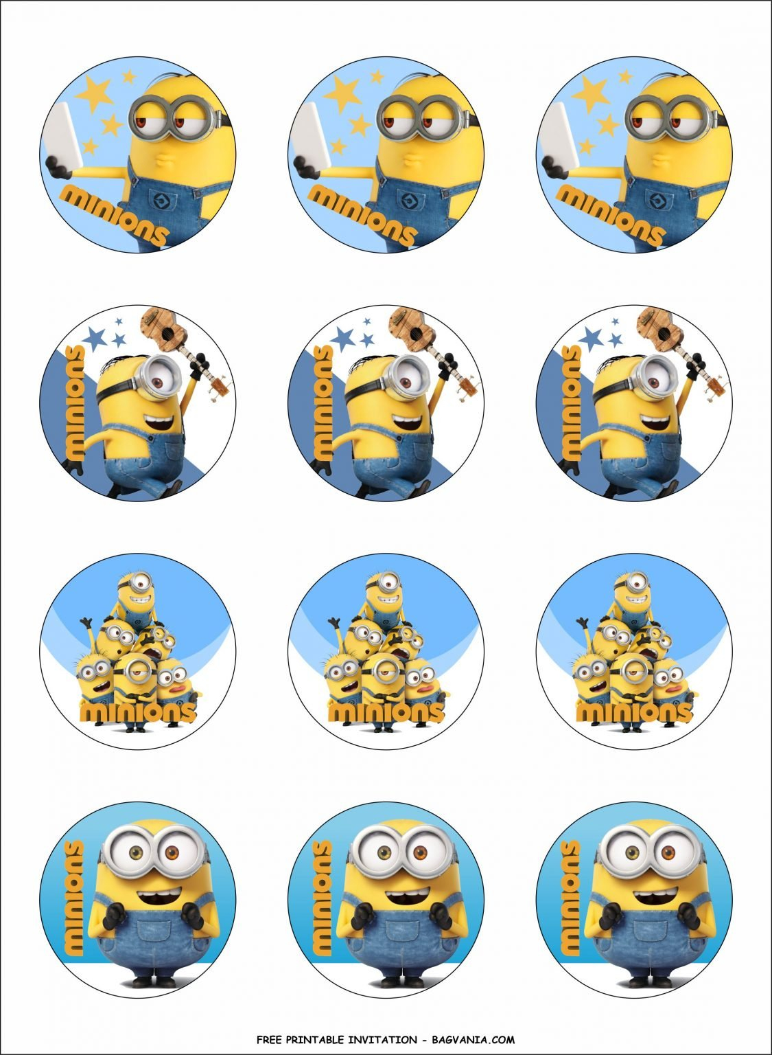 Free Printable Minion Birthday Party Kits Templates FREE Printable Free Printable Minion Birthday Party Kits Templates FREE Printable
