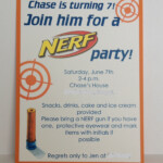 Free Printable Nerf Birthday Party Invitations BirthdayBuzz