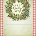 Free Printable Summer Garden Party Invitations Party Planning Center