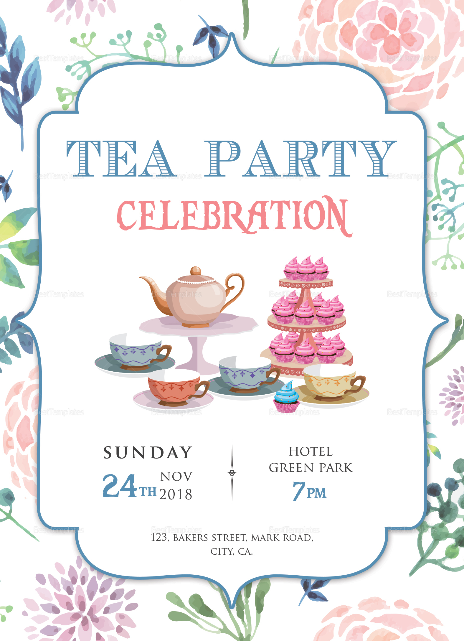 Free Printable Tea Party Invitations Printable Word Searches Free Printable Tea Party Invitations Printable Word Searches