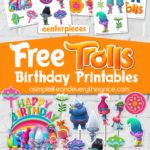 Free Trolls Birthday Party Printables A Simple Life And Everything Nice