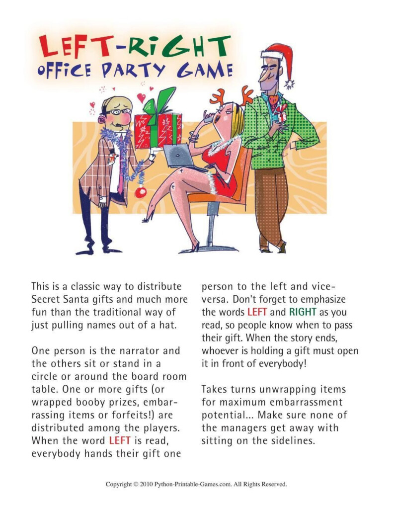 Games For The Office Office Christmas Left Right Christmas Party