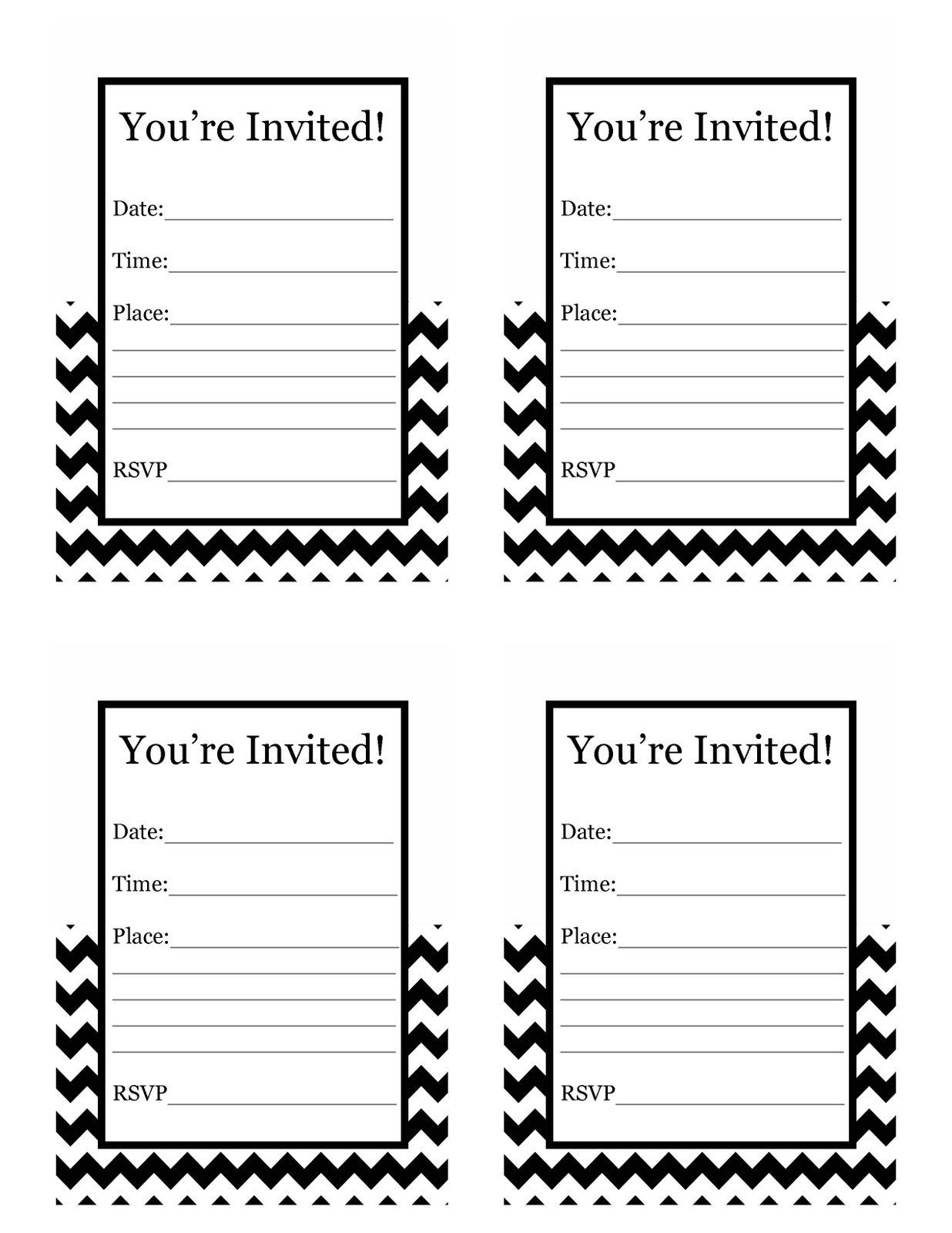 Happy Friday Free Printable Chevron Invitation Free Printable Happy Friday Free Printable Chevron Invitation Free Printable