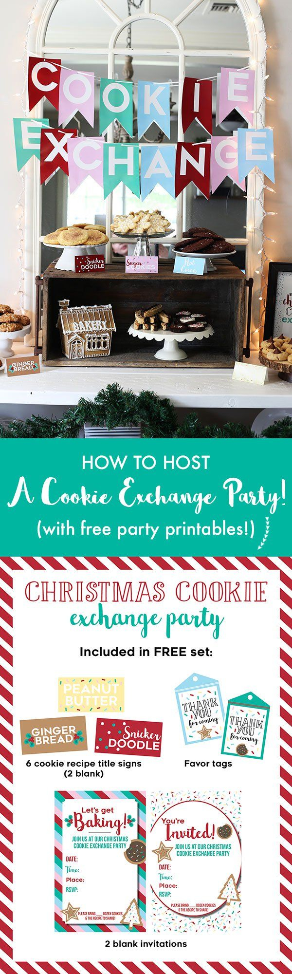 How To Host A Christmas Cookie Exchange Party With A FREE Set Of Party How To Host A Christmas Cookie Exchange Party With A FREE Set Of Party