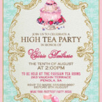 Marie Antoinette Invite High Tea Invitations Tea Party Bridal Shower
