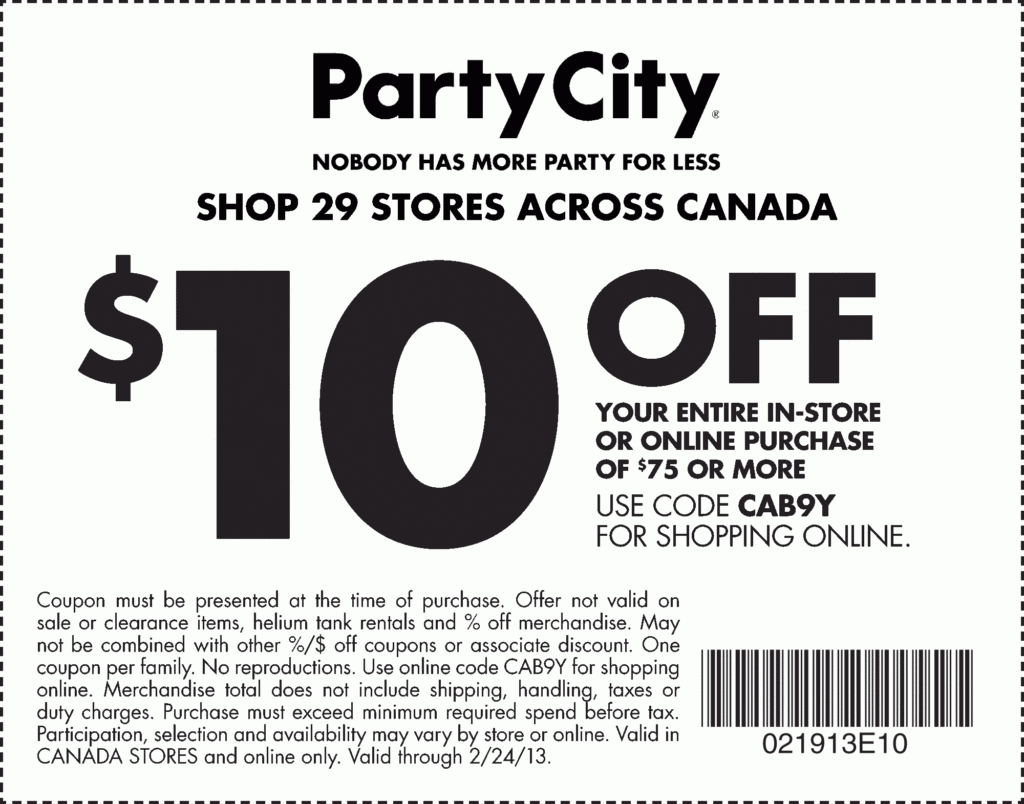 Party City Printable Coupon Party City Printable Coupons Party 