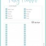 Party Planner Checklist Template Free