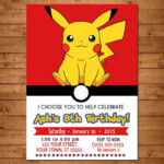 Pokemon Birthday Invitation Birthday Image Gallery Pokemon Party