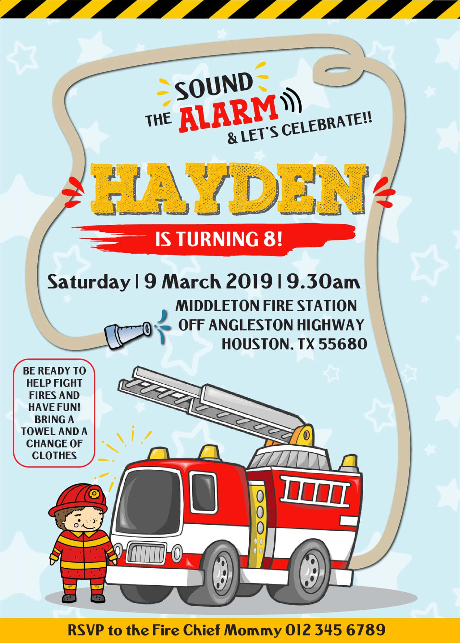 Printable Firefighter Invitation Print It Yourself Firestation Printable Firefighter Invitation Print It Yourself Firestation