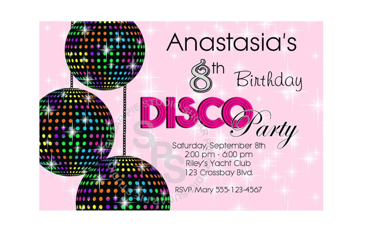 Printable Kids Disco Party Invitations Party Invite Template Free Printable Kids Disco Party Invitations Party Invite Template Free
