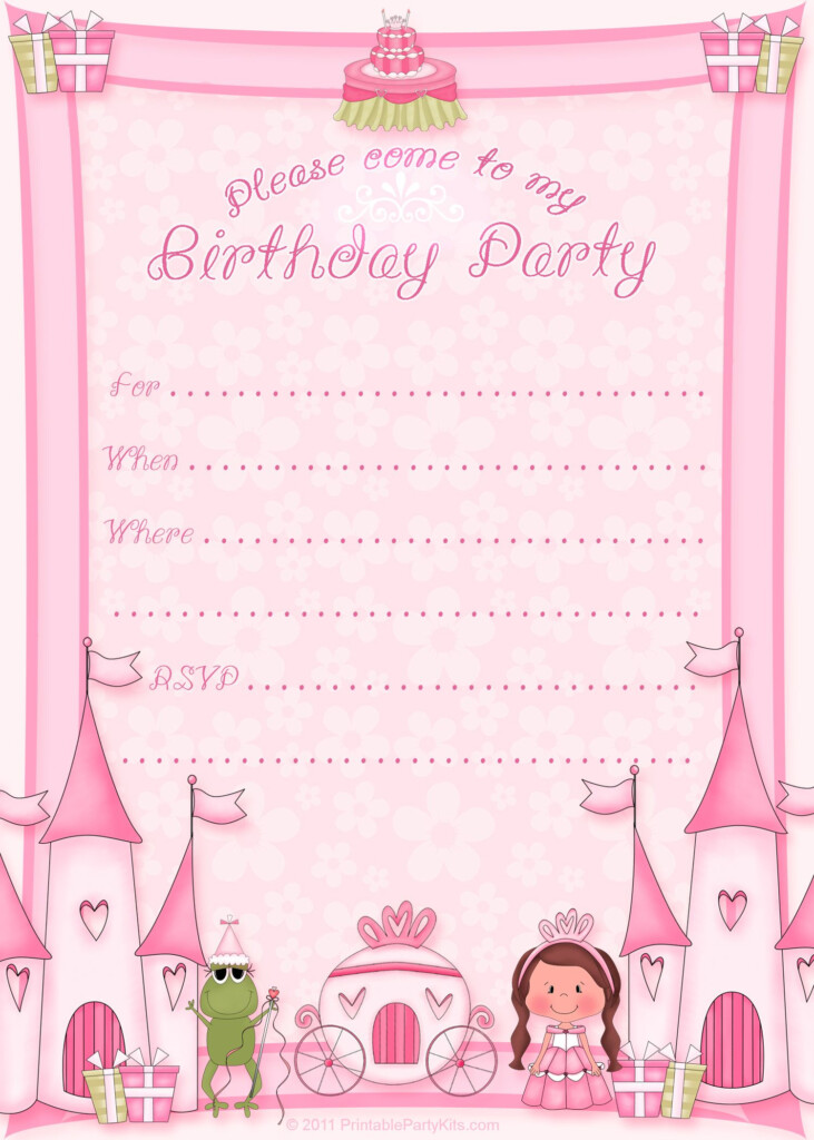 Printable Princess Birthday Party Invitations New Party Ideas 