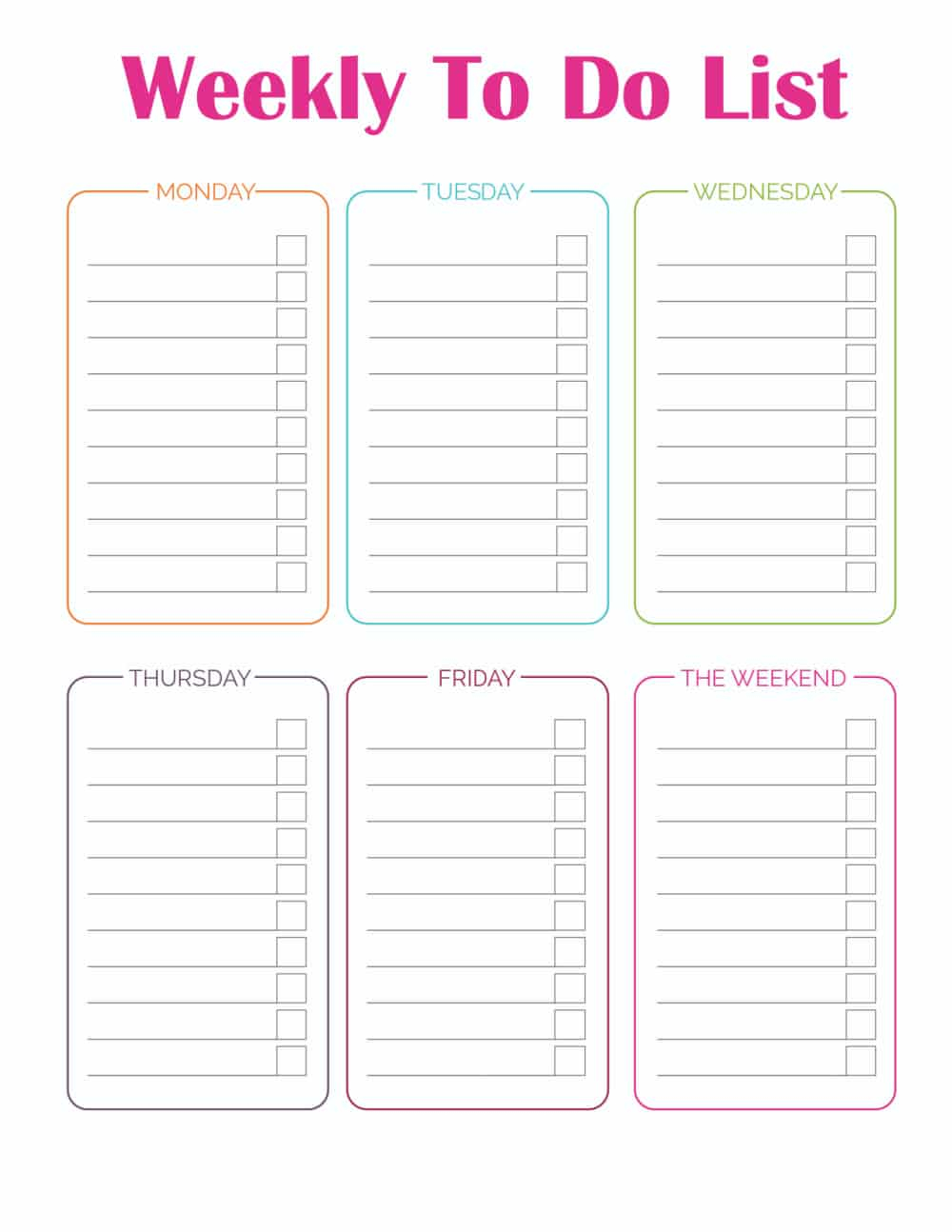 Printable Weekly To Do List Template Printable Templates Printable Weekly To Do List Template Printable Templates